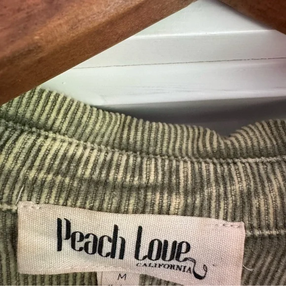 Peach Love California Corduroy Shacket Medium - Picture 6 of 6
